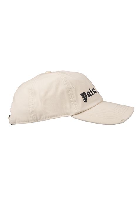 PALM ANGELS Cappello Da Baseball Beige Chiaro Con Logo e Monogramma - PALM ANGELS Grande vendita