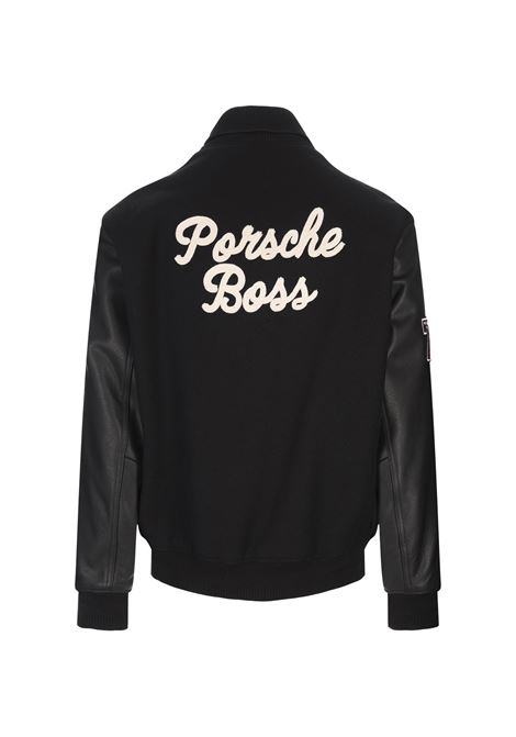 BOSS Giubbotto Porsche x BOSS Nero In Lana e Pelle - BOSS Fornitura limitata