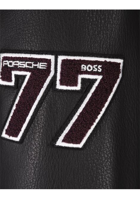 BOSS Giubbotto Porsche x BOSS Nero In Lana e Pelle - BOSS Fornitura limitata