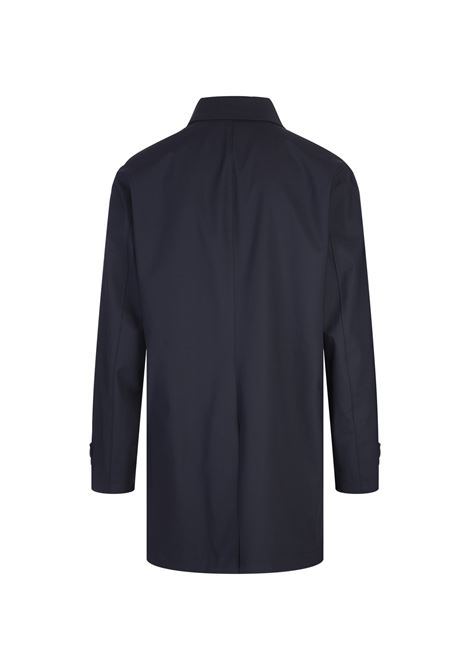 BOSS Cappotto Impermeabile In Misto Lana Blu Scuro - BOSS Shopping online
