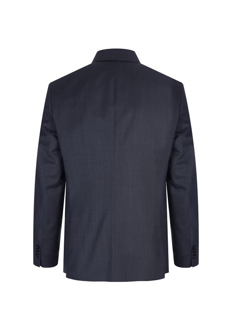 BOSS Abito Slim Fit Doppiopetto In Lana Blu Scuro Con Micromotivo - BOSS Offerta esclusiva