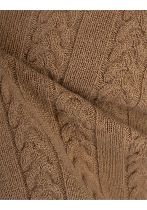 BOSS Maglione Dolcevita In Lana Vergine e Cashmere Beige - BOSS Cyber Monday