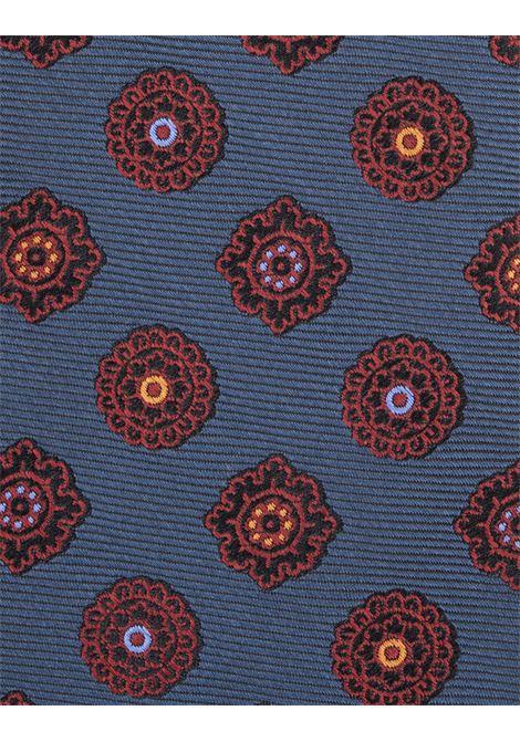 KITON Cravatta Blu Con Pattern Multicolore - KITON Online Outlet