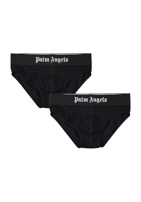 PALM ANGELS Set 2 Slip Neri Con Banda Logo - PALM ANGELS Grandi sconti
