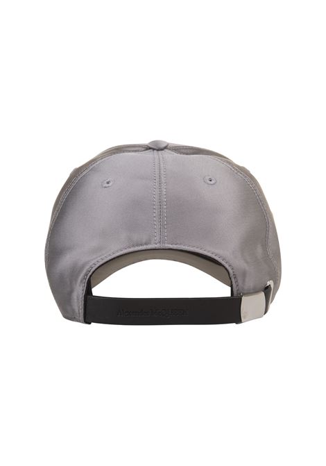 ALEXANDER MCQUEEN Cappello Da Baseball In Misto Seta Grigio Con Logo Frontale - ALEXANDER MCQUEEN Nuovi prodotti