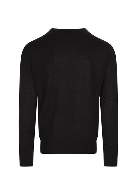 ALEXANDER MCQUEEN Maglione Nero Con Skull Rosso Rovesciato - ALEXANDER MCQUEEN Bestseller