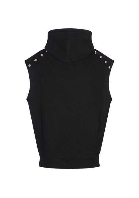 ALEXANDER MCQUEEN Felpa Smanicata Nera Con Teschio Capovolto - ALEXANDER MCQUEEN Offerte giornaliere