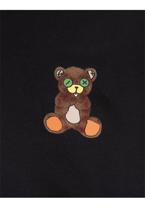 BARROW Felpa Nera Con Patch Bear e Stampa Sul Cappuccio - BARROW Super Saving Price