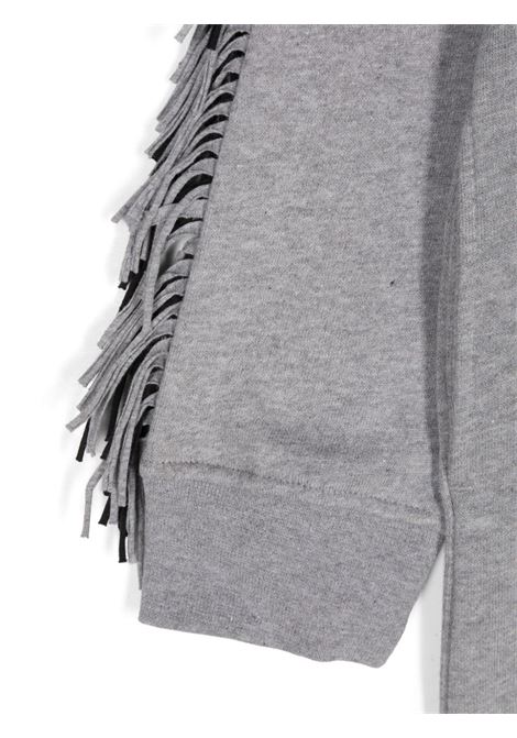 STELLA MCCARTNEY KIDS Abito Grigio con Frange e Grafica Stella - STELLA MCCARTNEY KIDS Offerta settimanale