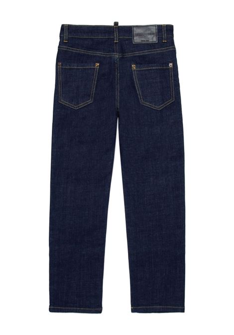 DSQUARED2 KIDS Jeans a Gamba Dritta In Denim Indaco - DSQUARED2 KIDS Rilascio limitato