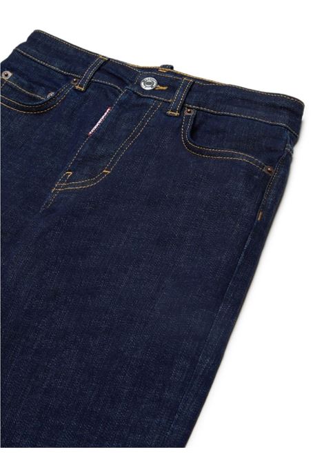 DSQUARED2 KIDS Jeans a Gamba Dritta In Denim Indaco - DSQUARED2 KIDS Rilascio limitato
