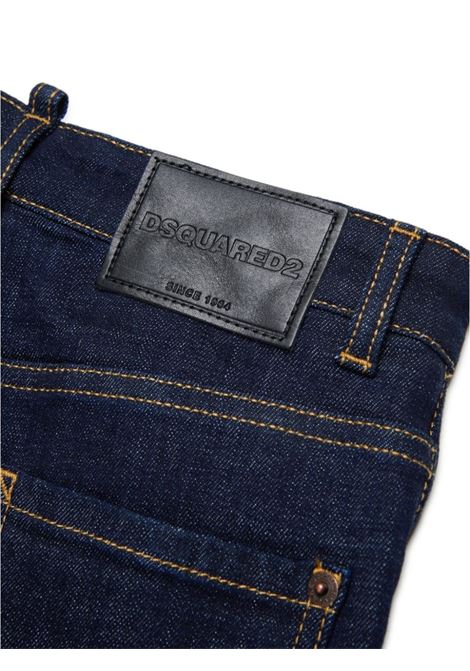 DSQUARED2 KIDS Jeans a Gamba Dritta In Denim Indaco - DSQUARED2 KIDS Rilascio limitato