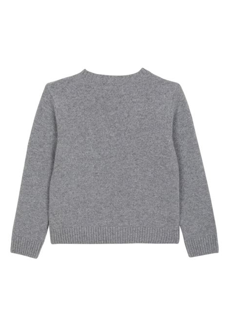 BALMAIN KIDS Maglione Grigio Con Logo Balmain - BALMAIN KIDS Fino al 60% di sconto