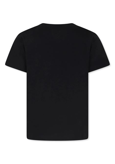 BALMAIN KIDS T-Shirt Nera con Bottoni e Logo Argentati - BALMAIN KIDS Only for today