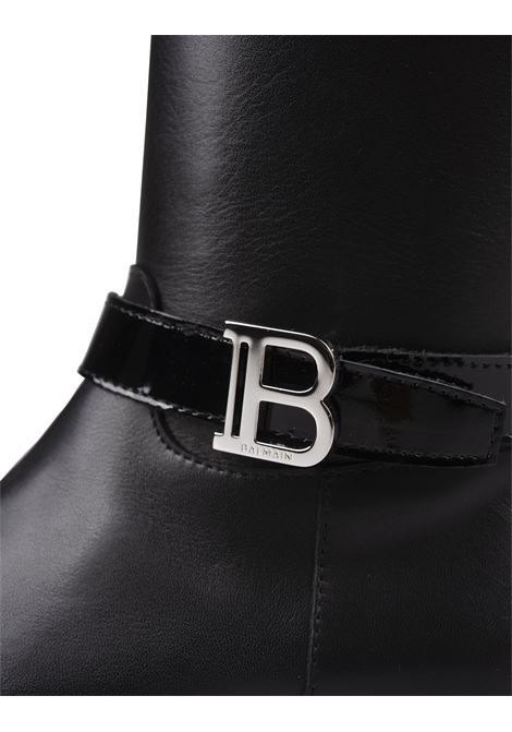 BALMAIN KIDS Stivali Neri Con Logo Monogramma - BALMAIN KIDS Black Friday Prezzi