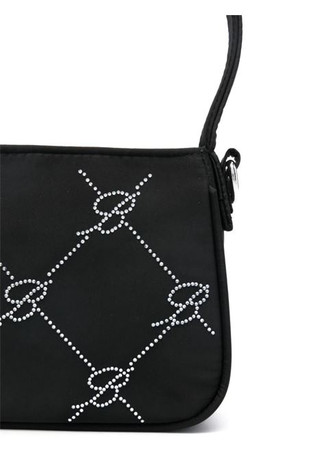 MISS BLUMARINE KIDS Borsa a Mano Nera Con Motivo Monogram Di Strass - MISS BLUMARINE KIDS Acquista Ora