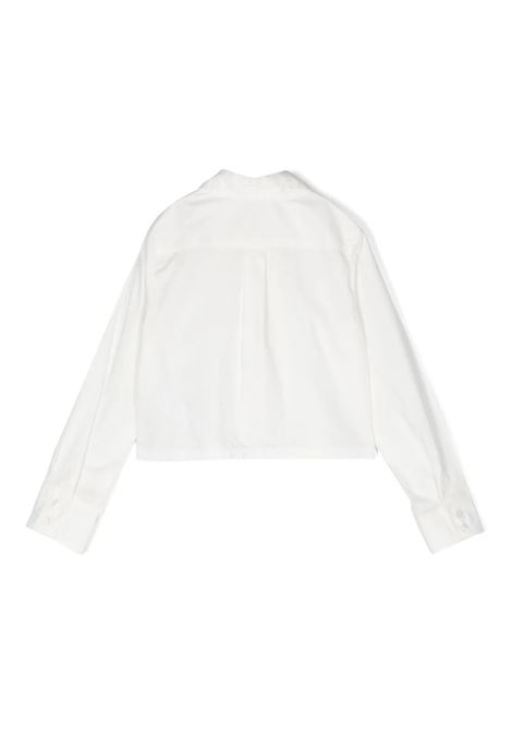 MISS BLUMARINE KIDS Camicia Bianca Con Logo Sul Colletto - MISS BLUMARINE KIDS Consegna Veloce