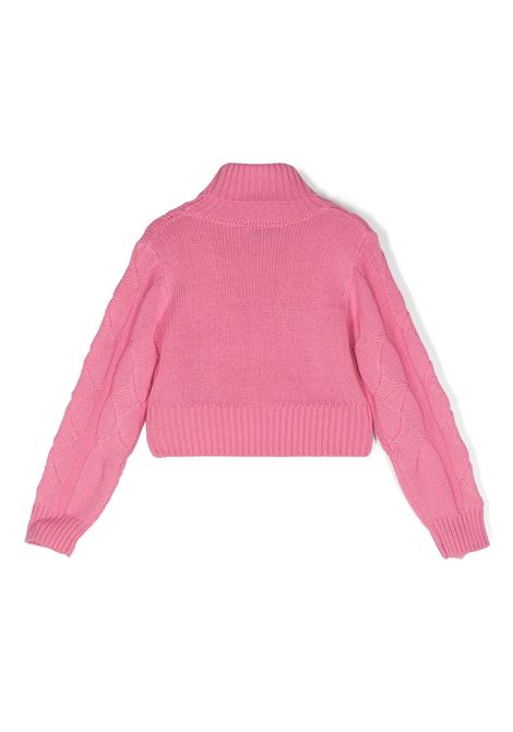 MISS BLUMARINE KIDS Maglione a Collo Alto Rosa Con Nastri - MISS BLUMARINE KIDS Convenienza