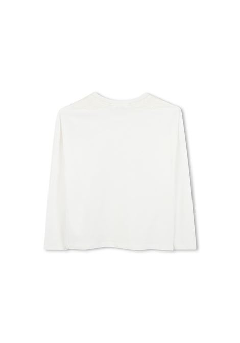 CHLOÉ KIDS T-Shirt Bianca Con Logo Ricamato - CHLOÉ KIDS In Saldo