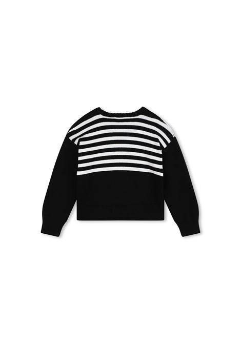 GIVENCHY KIDS Pullover Nero Con Motivo 4G e Motivo a Righe - GIVENCHY KIDS Offerta natalizia
