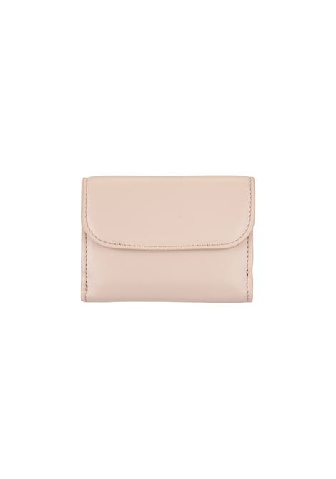 CHLOÉ Portafoglio Tri-Fold Chloé Sense Mini In Pelle Morbida Cement Pink - CHLOÉ Offerte esclusive