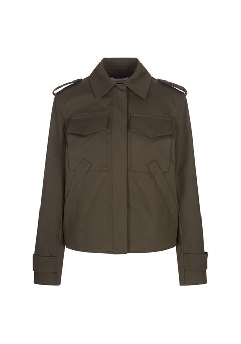 ALEXANDER MCQUEEN Giacca Boxy Corta Con Maniche Blusanti in Kaki - ALEXANDER MCQUEEN Nuovi prodotti