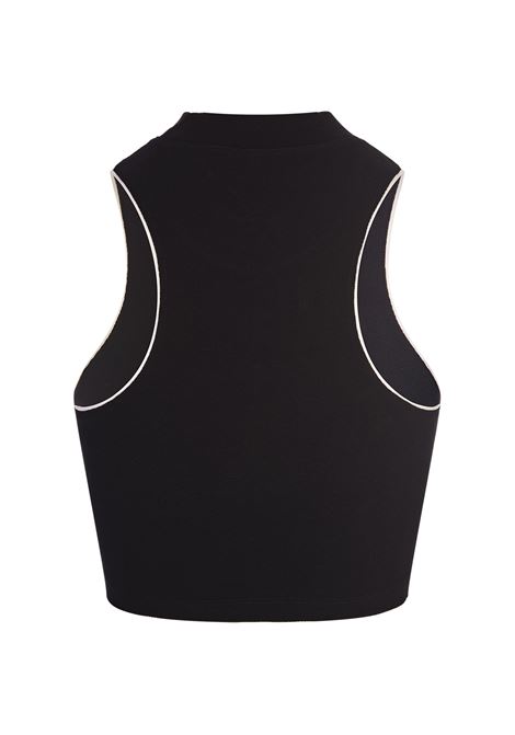PALM ANGELS Top Crop Nero Con Monogramma PA - PALM ANGELS Bestseller