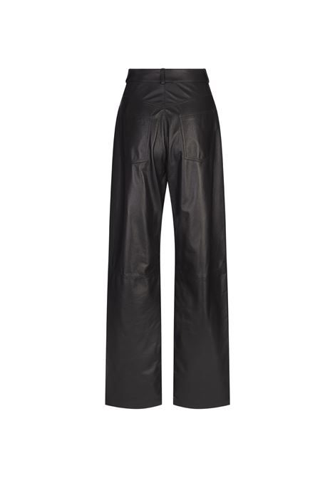 FABIANA FILIPPI Pantaloni a Gamba Dritta In Pelle Nera - FABIANA FILIPPI Offerte giornaliere