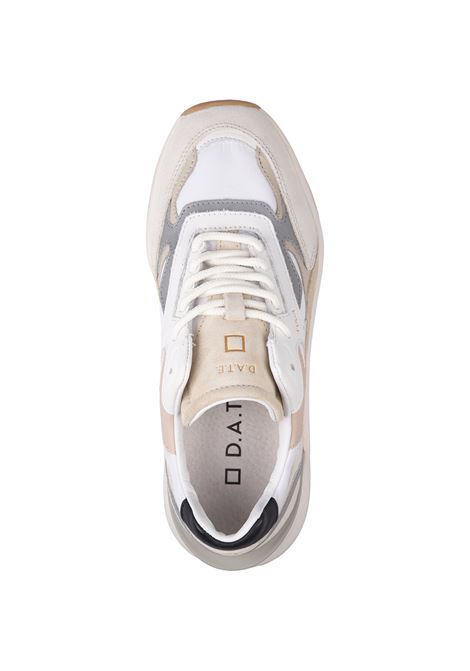 D.A.T.E. Sneakers Running Fuga In Bianco e Rosa - D.A.T.E Super Saving Price