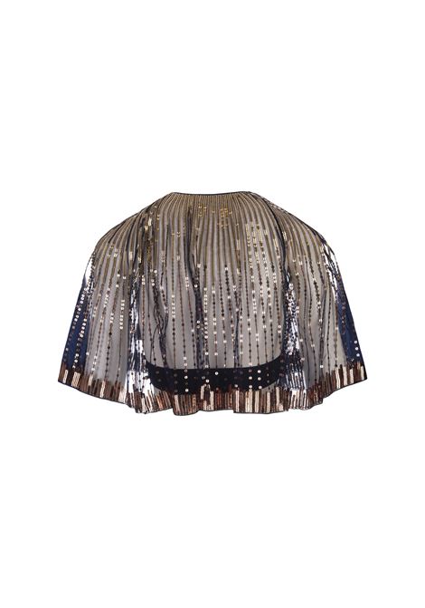 RABANNE Haut Top Short Sleeves Navy Gold Bronze - RABANNE Ritorno libero