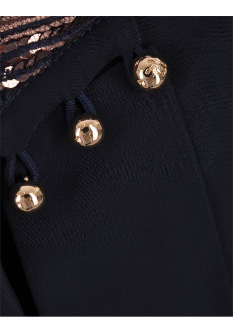 RABANNE Haut Top Short Sleeves Navy Gold Bronze - RABANNE Ritorno libero