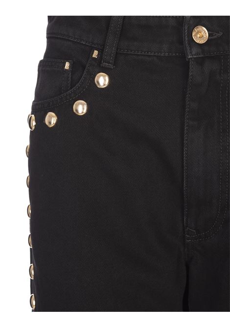 RABANNE Jeans Boyfriend Neri Con Borchie Dorate - RABANNE Rilascio limitato