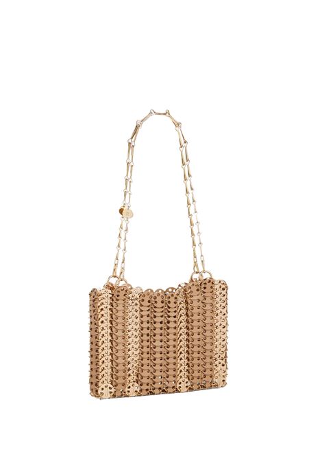 RABANNE 1969 Square Bag Dorata In Metallo e Pelle - RABANNE Ultimi tre giorni