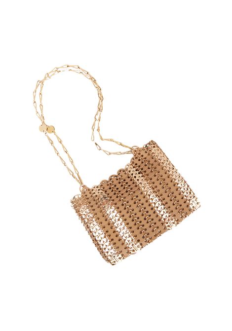 RABANNE 1969 Square Bag Dorata In Metallo e Pelle - RABANNE Ultimi tre giorni