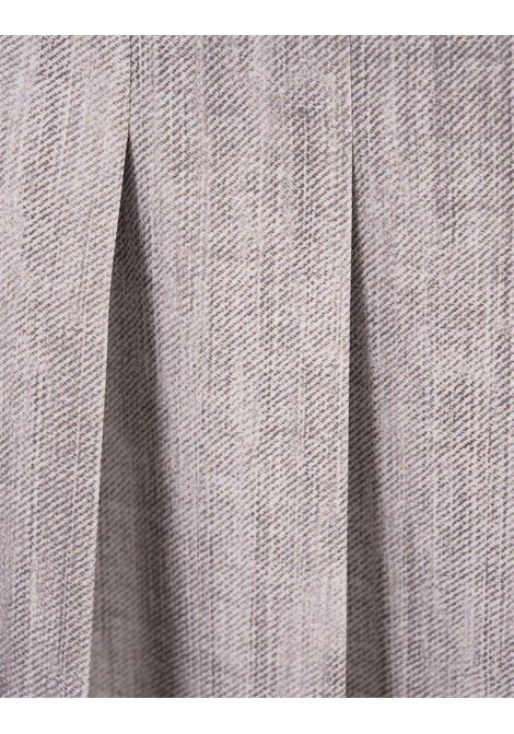 ERMANNO SCERVINO Gonna Corta a Pieghe In Seta Grigia Con Cintura - ERMANNO SCERVINO Promozione temporanea