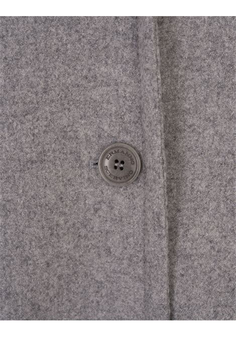 ERMANNO SCERVINO Cappotto In Panno Grigio Con Collo In Maglia - ERMANNO SCERVINO Sostegno trimestrale