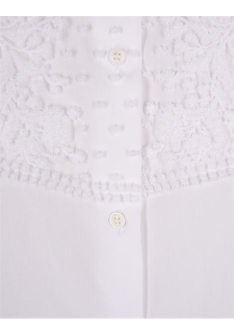 ERMANNO SCERVINO Camicia Bianca Con Plastron Ricamato - ERMANNO SCERVINO Discount Store per i nuovi prodotti