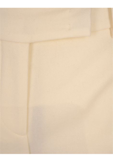 ERMANNO SCERVINO Pantaloni Ampi In Lana Vergine Bianca - ERMANNO SCERVINO 50% di sconto con spedizione gratuita