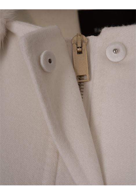 FABIANA FILIPPI Caban In Cashmere Bianco Con Pelliccia Visone - FABIANA FILIPPI Esporta salva