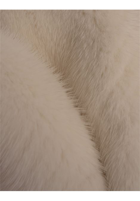 FABIANA FILIPPI Caban In Cashmere Bianco Con Pelliccia Visone - FABIANA FILIPPI Esporta salva