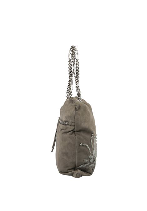 ERMANNO SCERVINO Pillow Bag In Pelle Effetto Velluto Verde Con Ricami - ERMANNO SCERVINO Duty-free