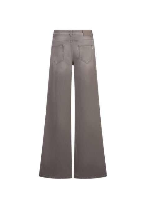 ERMANNO SCERVINO Jeans a Gamba Ampia In Denim Grigio - ERMANNO SCERVINO 2025