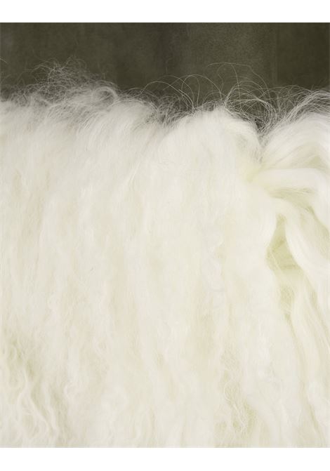 ERMANNO SCERVINO Shearling Monopetto Verde Con Ricami e Pelliccia - ERMANNO SCERVINO Italy