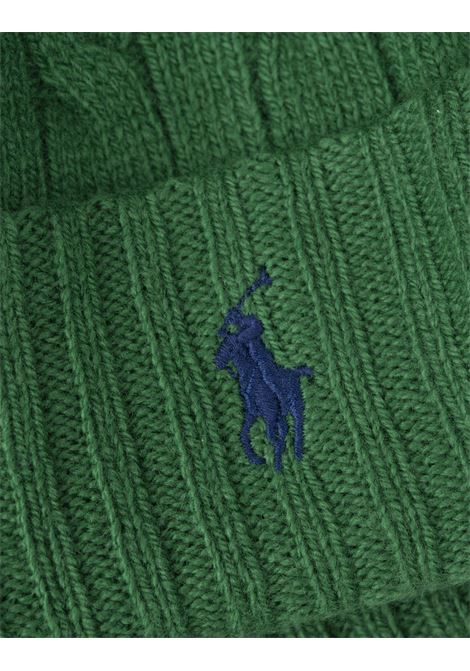 RALPH LAUREN Beanie In Lana e Cashmere a Trecce Verde - RALPH LAUREN Promozione
