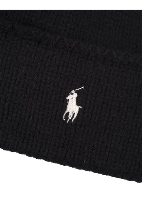 RALPH LAUREN Berretto Polo Pony In Lana Nera - RALPH LAUREN Negozi Online