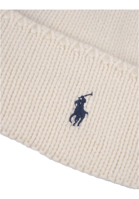 RALPH LAUREN Berretto Polo Pony In Lana Bianca - RALPH LAUREN Acquista Ora