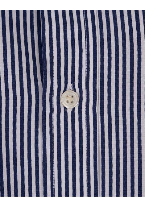 RALPH LAUREN Camicia Slim Fit In Cotone a Righe Bianco e Blu - RALPH LAUREN Consegna Veloce