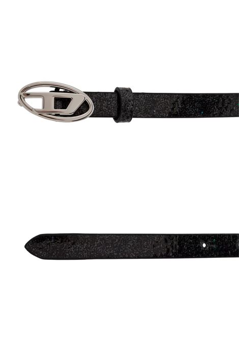 DIESEL Cintura B-1DR 15 In Pelle Lucida Glitterata Nera - DIESEL Affare Del Giorno