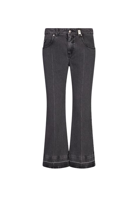 ALEXANDER MCQUEEN Jeans Mini Flare In Denim Grigio - ALEXANDER MCQUEEN Novità
