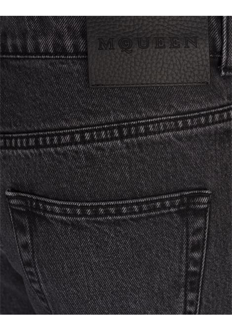 ALEXANDER MCQUEEN Jeans Mini Flare In Denim Grigio - ALEXANDER MCQUEEN Novità
